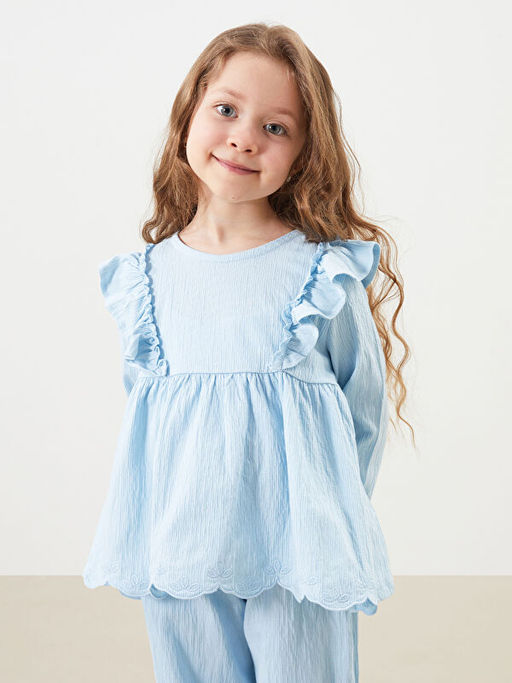 F?rf?rl? K?z Bebek Ti??rt ve Pantolon 2li Tak?m