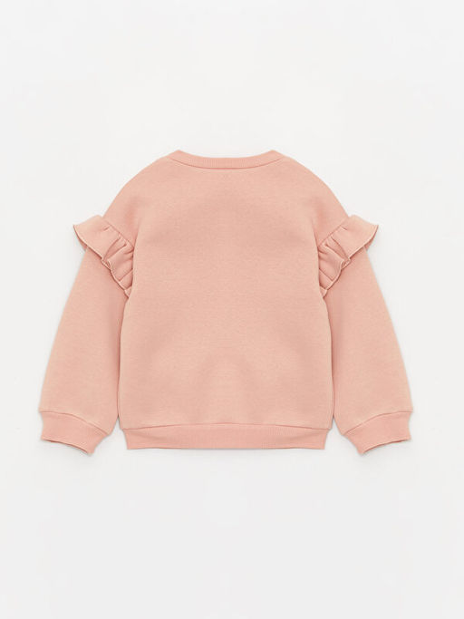 Bisiklet Yaka Uzun Kollu Daisy Duck Bask?l? K?z Bebek Sweatshirt - Waikiki фото 2
