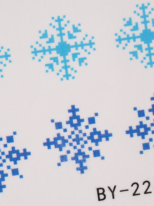 Цена за 6 шт. Слайдеры для ногтей Снежинки, голубые, синие - Qf фото 5