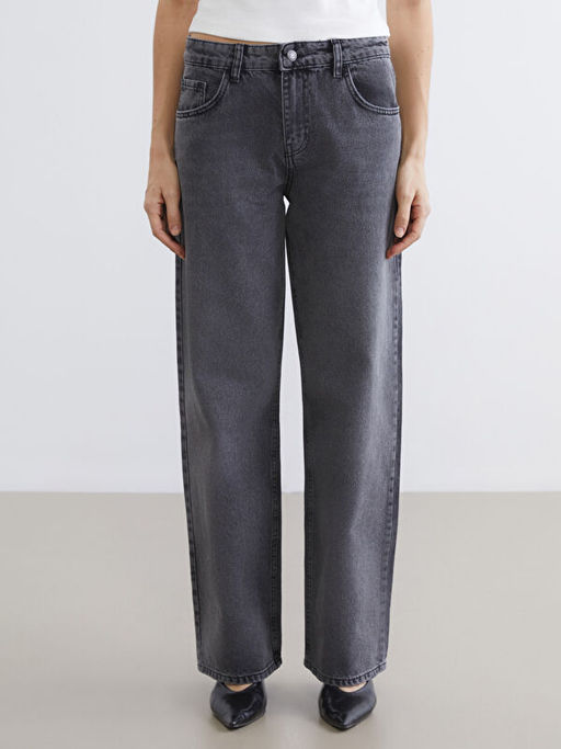 Wideleg Kad?n Jean Pantolon