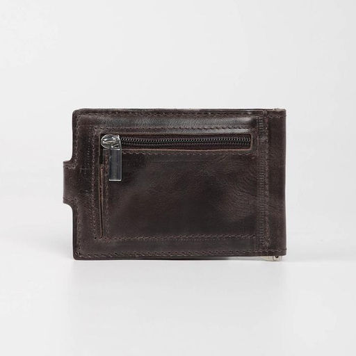 Зажим для купюр на кнопке, цвет коричневый - Simaland фото 2