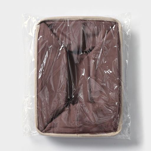 Короб для хранения вещей LaDо́m, 31.5×23×19 см, серо-бежевый