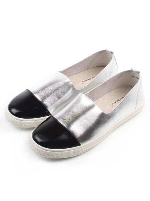 06-H1C-1MT BLACK/SILVER Туфли женские (натуральная кожа)