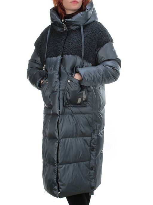 Y21636 DK. GRAY Пальто женское зимнее MEIYEE (200 гр. холлофайбера) - Fashion фото 3