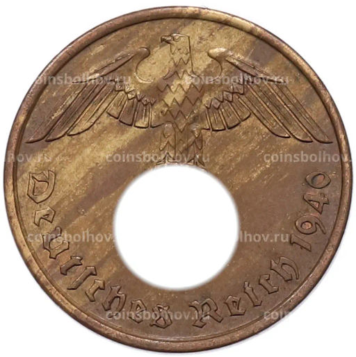 Монета 2 рейхспфеннига 1940 года A Германия