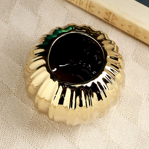 Кашпо «Лоис» золотое, 15×15×11 см