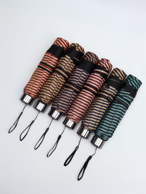 Зонт механический «Полосы», эпонж, 4 сложения, 8 спиц, R=50/57 см, d=100 см, МИКС