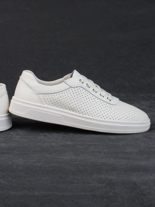 05-PDXL143-2 BEIGE Кроссовки женские (натуральная кожа) - Фабричный китай фото 14