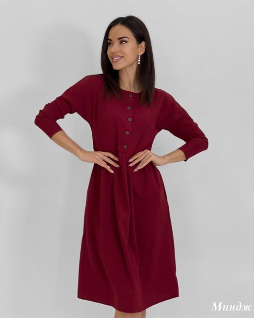 Платье Миндж (бордовый) - Nadi bordo фото 4