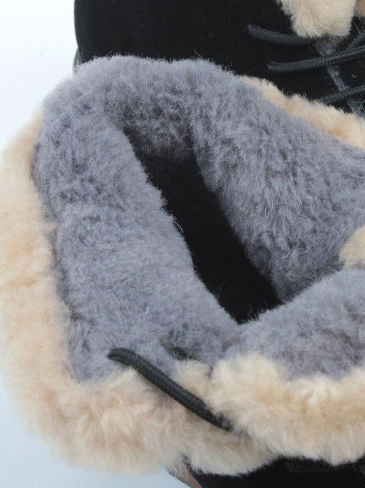 04-5606-3 BLACK Ботинки зимние женские (натуральная кожа, 100% шерсть)