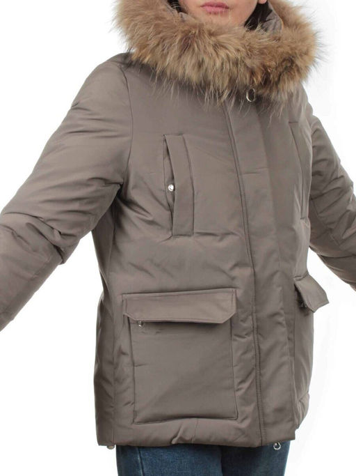 7368 GRAY/GREEN Куртка зимняя женская (200 гр. холлофайбер) - Fashion фото 2