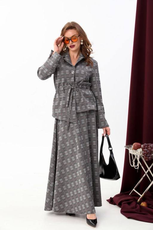 Костюм NIKVA н917-5 серая клетка фото 6