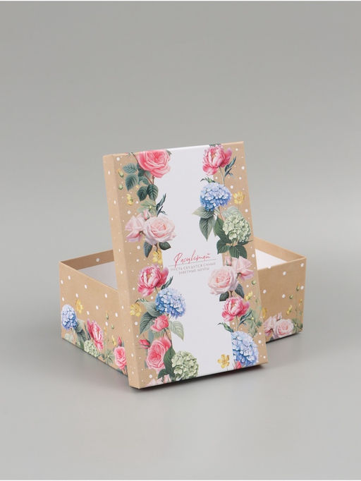 Набор подарочных коробок 10 в 1 Нежные цветы, 12 ? 7 ? 4 - 32.5 ? 20 ? 12.5 см