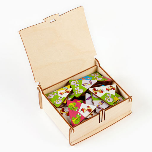 Настольная игра - тримино «Цветная змея. Время игры», 56 костяшек