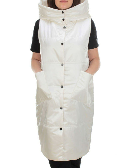 M006 MILK Жилет женский демисезонный (100 гр. синтепон) - Фабричный китай фото 2