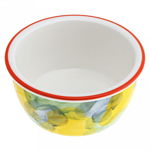 Акварель Салатник-контейнер фарфоровый 640мл, д14,8х6,9см, круглый, с деколью, отводка, пластмассовая крышка, герметичная, с клипсами, с силиконовым уплотнителем (Китай) - Домашняя мода фото 6