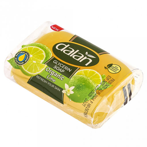 Цена за 6 шт. Мыло туалетное твердое Dalan Глицерин 100г, Лайм (Турция)  фото 4