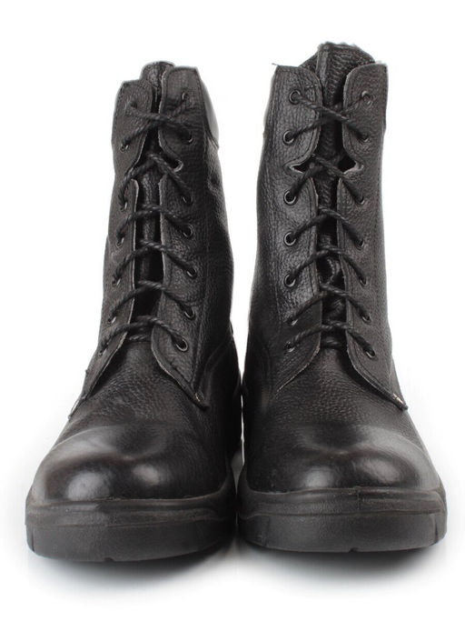 05-9011 BLACK Ботинки зимние мужские (натуральная кожа, искусственный мех)