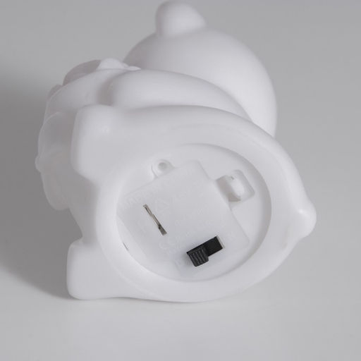 Фигурка светящаяся RISALUX «Мишка с розой», LED-ночник, 2 Вт, LR44, белый, 4×5.5×7 см