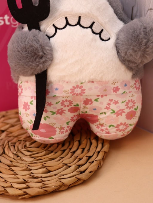 Мягкая игрушка "Shark with fork", pink, 23 см