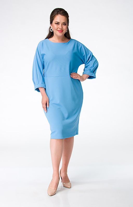 4162 платье из плотного трикотажа Удлиняет фигуру благодаря своему покрою. - Ckc collections фото 2