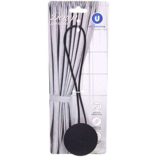 Подхват для штор на магните "Галактика черный" 6см S1741