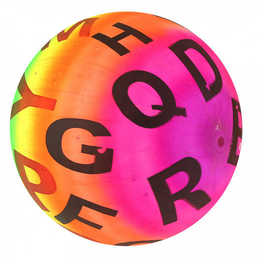 Мяч игровой Буквы д18см, радужный, ПВХ (Китай) - Домашняя мода фото 4