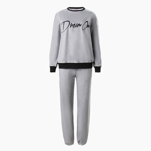 Костюм женский (свитшот, брюки) MINAKU: Casual Collection, размер 42, серый