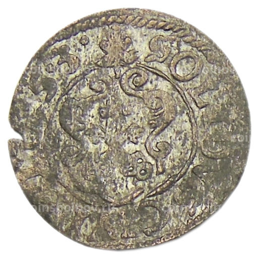 Солид 1634-1654 года Шведская оккупация Риги Королева Кристина