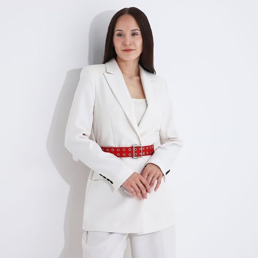 Ремень женский, ширина 4 см, люверсы, пряжка металл, цвет красный - Simaland фото 3