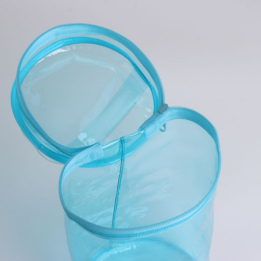 Косметичка на молнии для бассейна, с ручками, прозрачная/голубая - Simaland фото 3