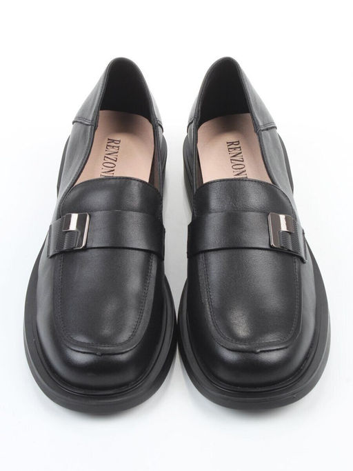 03-DEB58-1 BLACK Лоферы женские (натуральная кожа)