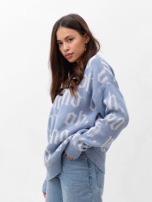 Джемпер женский MIST Knitwear, размер 48-50, голубой