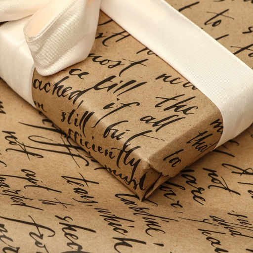 Цена за 2 шт. Бумага упаковочная, крафт «Рукопись», 70×100 см, 1 лист