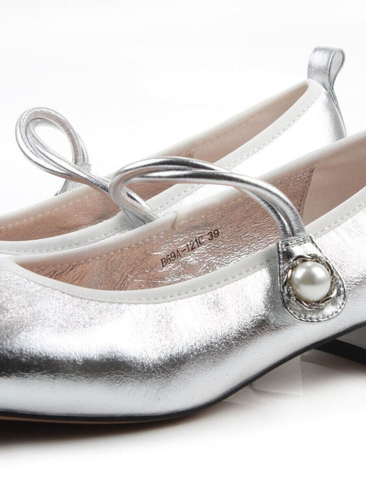 06-B69A-121C GREY/SILVER Туфли женские (натуральная кожа)