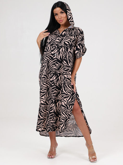 5116 ПЛАТЬЕ ЖЕНСКОЕ (Зебра/бежевый) - А-дина фото 6