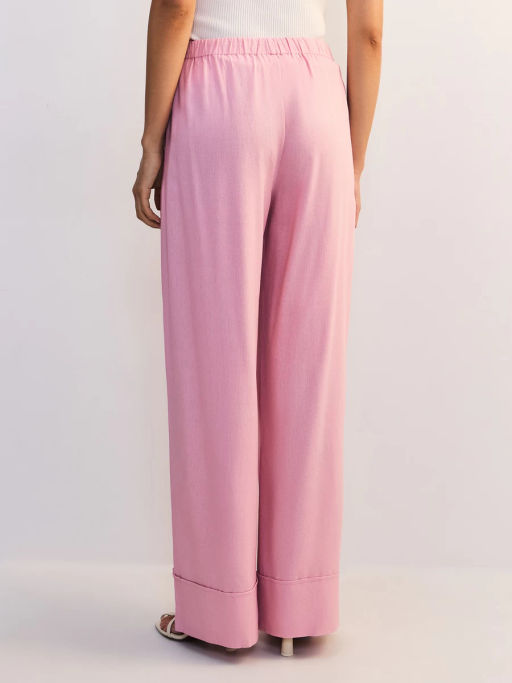 Льняные брюки с эластичным поясом ZR2605012102-90 / Zarina