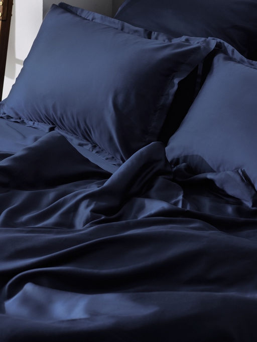 Простыня 1.5 спальная SL Home Tencel, 160×235 см, тенсель, синяя