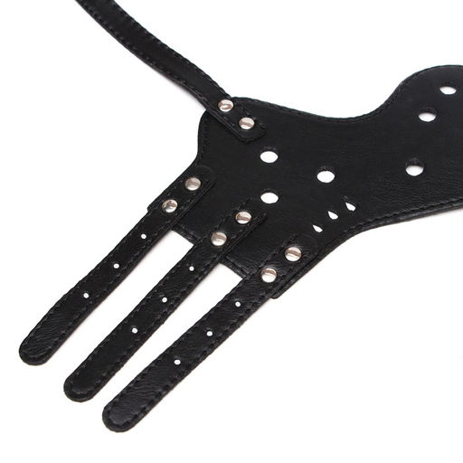 Намордник из прессованной кожи регулируемый, №5, ДН 9,3 см, ОМ 32-40 см, чёрный - Пижон фото 7