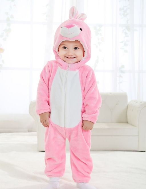 Плюшевый комбинезон Зайка (розовый)