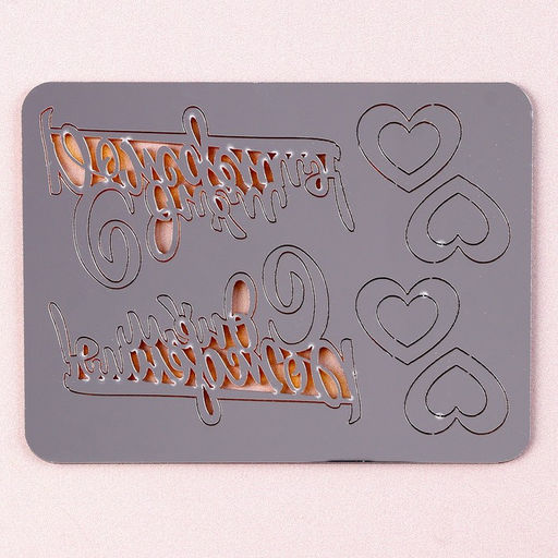 Украшение для торта С днём рождения, с сердцами, цвет золото - Страна карнавалия фото 2