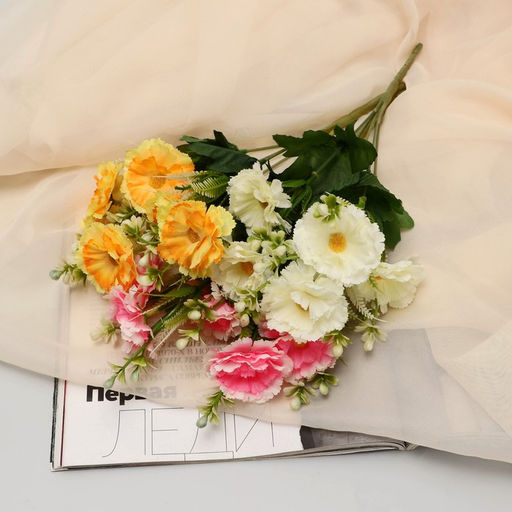 Цена за 2 шт. Букет искусственный Бегония Самба, 4.528 см, МИКС - Poetry in flowers фото 3