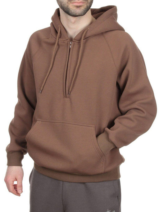 E21 DK. BROWN Худи мужское (90% хлопок, 10% полиэстер)
