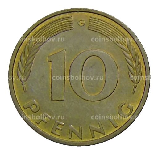 Монета 10 пфеннигов 1989 года G Германия
