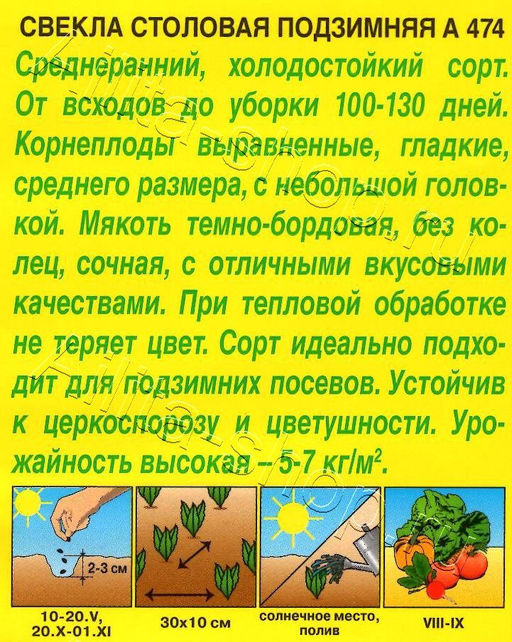 Свекла Подзимняя А474 3г (Аэлита)