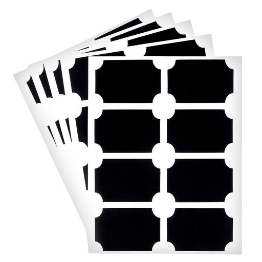 Наклейки водонепроницаемые, набор листов 5 шт., меловой маркер, размер 1 наклейки — 40 × 60 мм