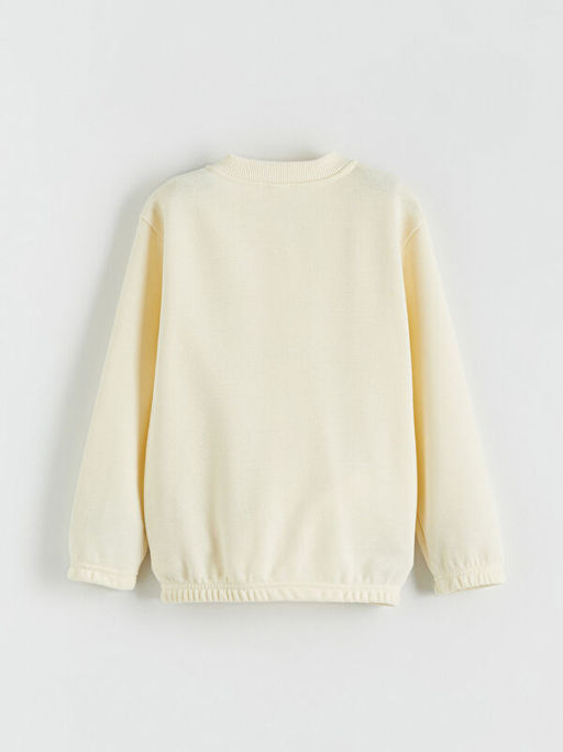 Kolej Yaka Basic Erkek ?ocuk Fermuarl? Sweatshirt