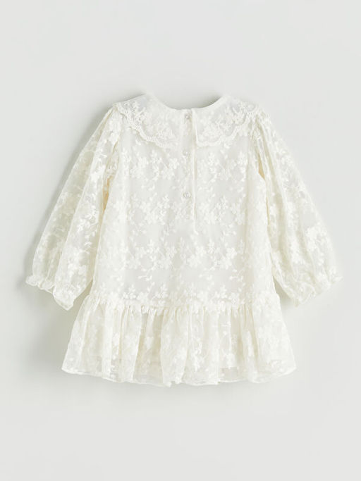 Pamuklu Dantel K?z Bebek Elbise