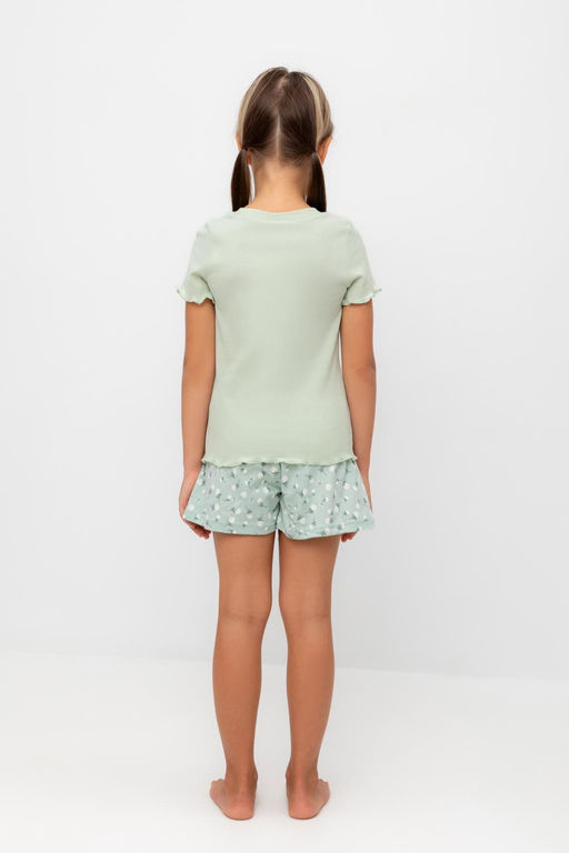 К 1596/морская пена,цветочный танец пижама дет