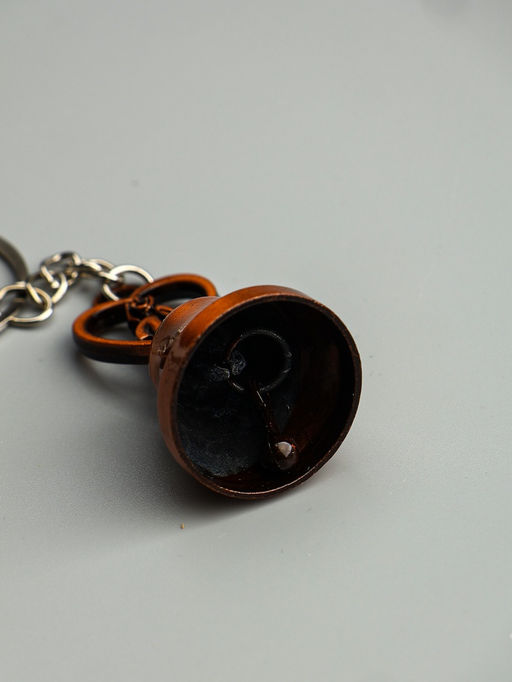 Цена за 12 шт. Брелок металл "Колокольчик - влюблённые в сердце" МИКС 4,9х2,8х2,8 см